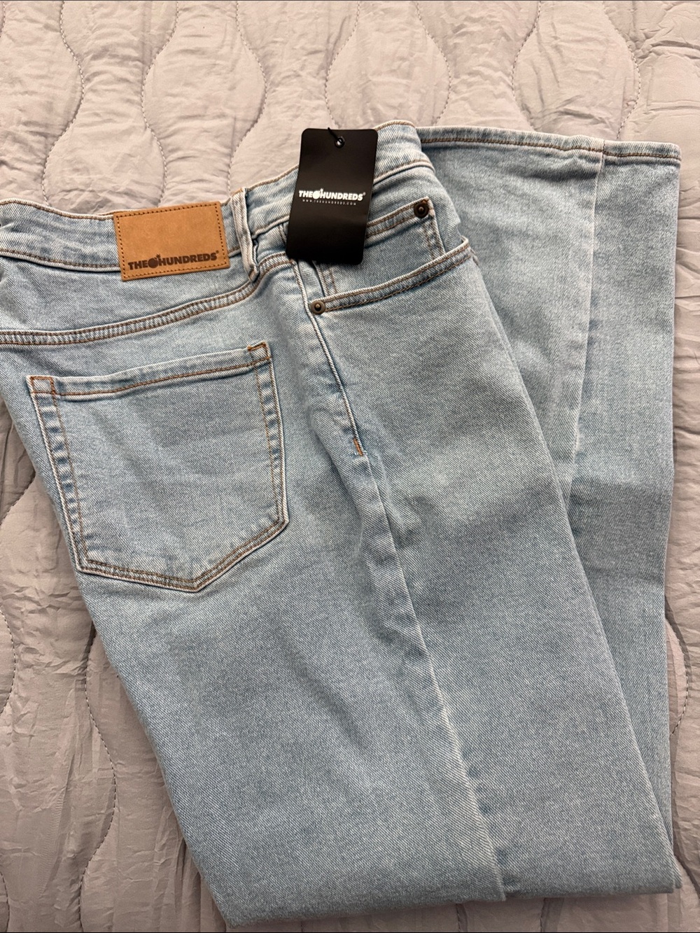 The Hundreds Men’s Light Wash Straight Leg Jeans